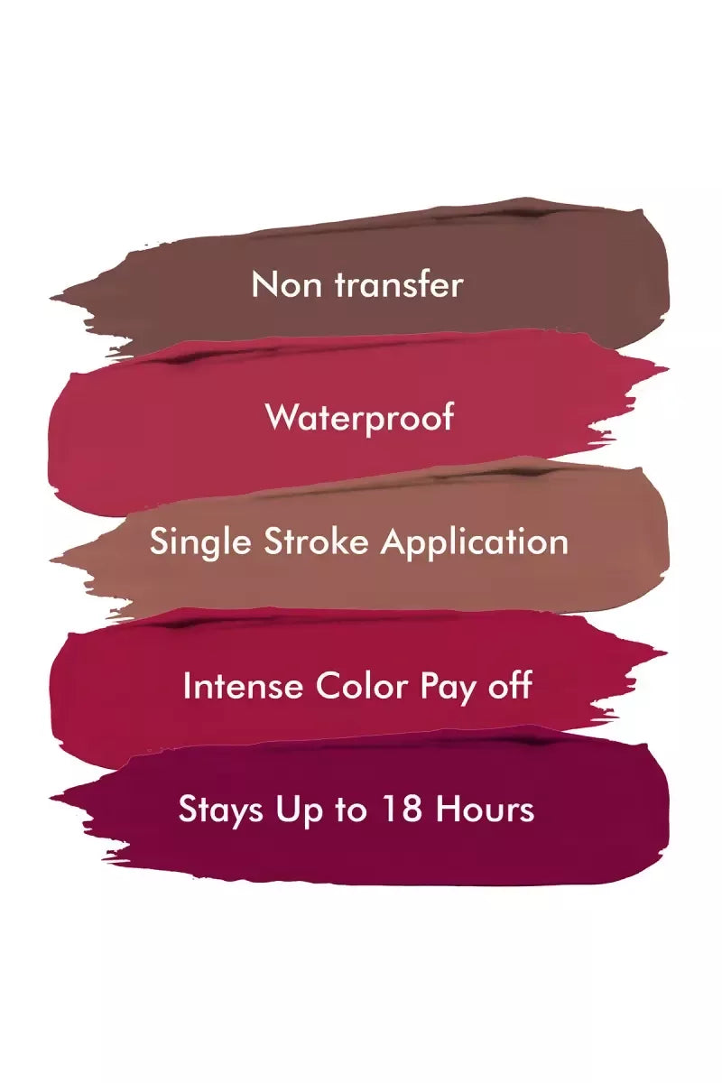 Colors Queen Plum Matte Long Lasting Waterproof Lipstick (7gm, Red)
