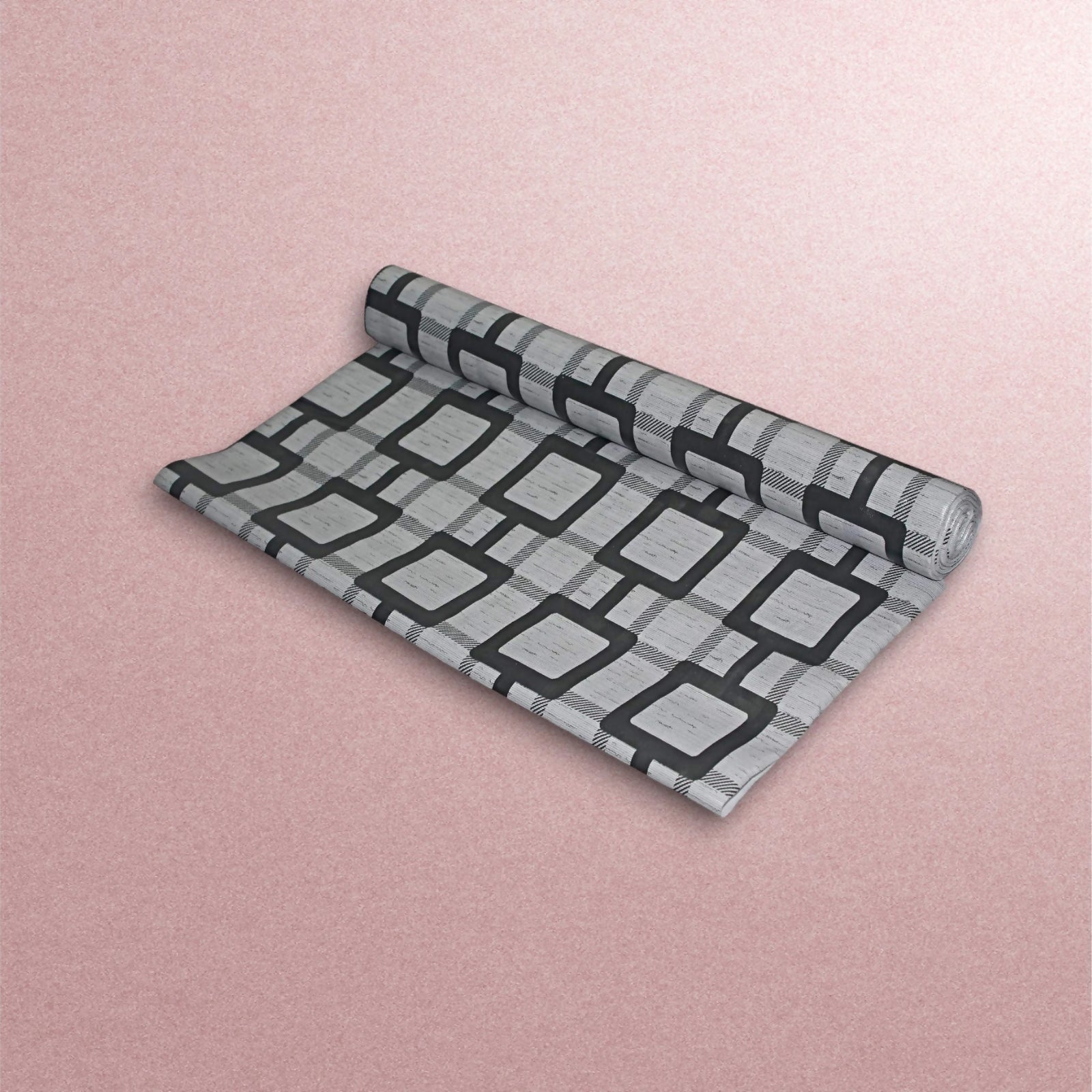 Mopak Decor Polyester Embroidered Fridge Mat & Cover – Gray, Pack of 1 (Model: 50045, Size: 45 x 500 cm)