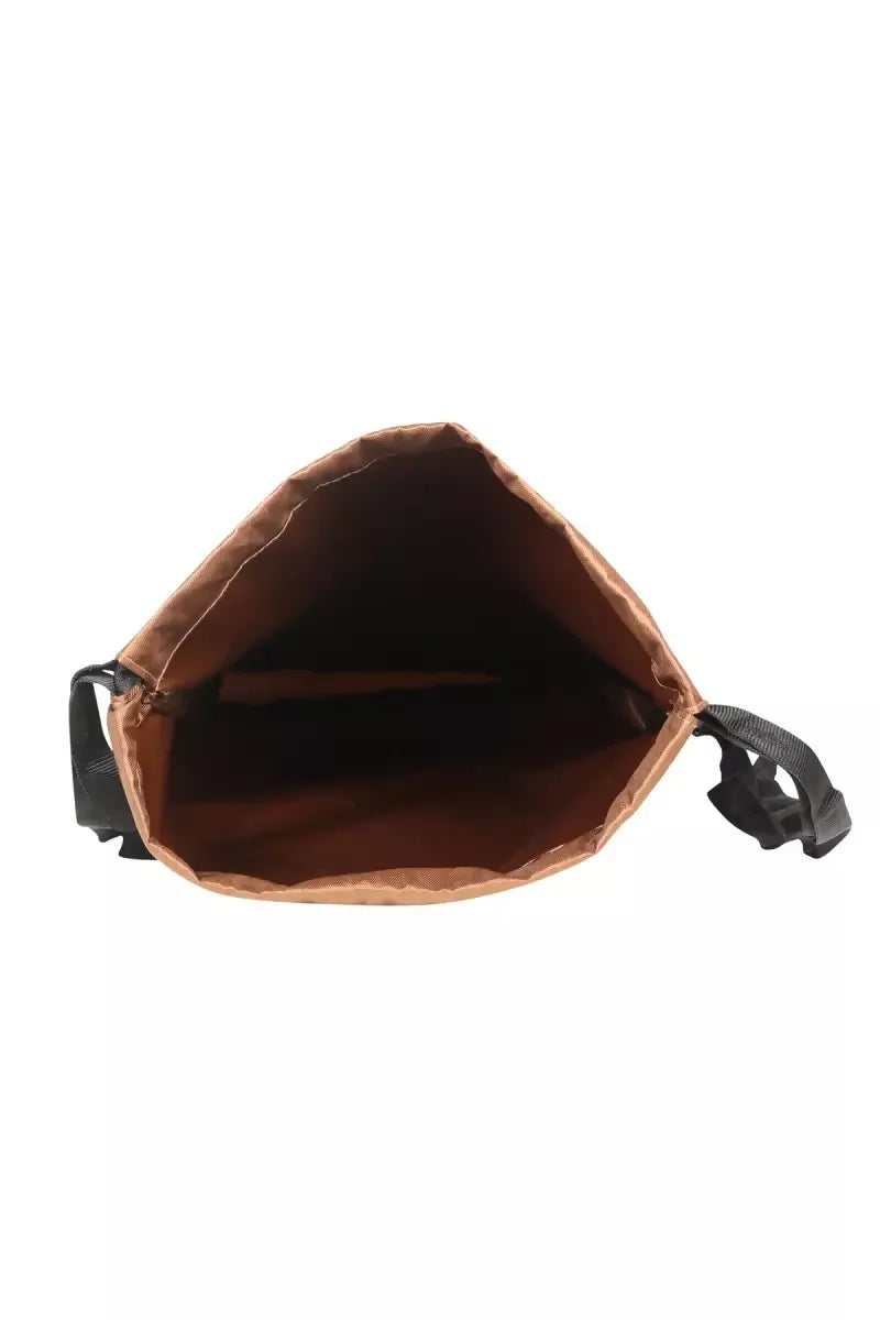 Double Shoulder Travel Drawstring Backpack for Unisex - Brown