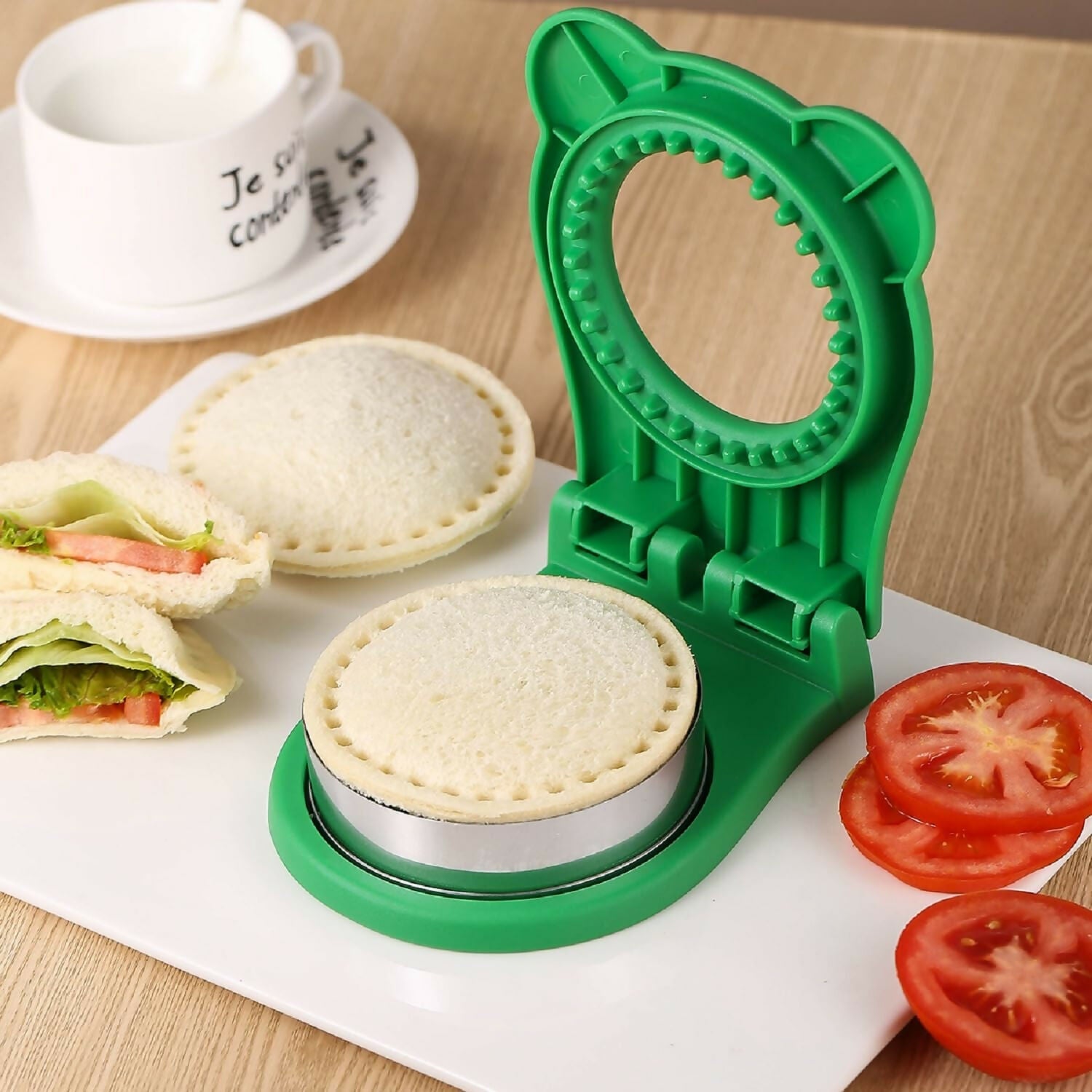 Sandwich Cutter and Sealer for Kids Crustless Sandwich Maker, Bento & Lunch Box Tool (Multi color)