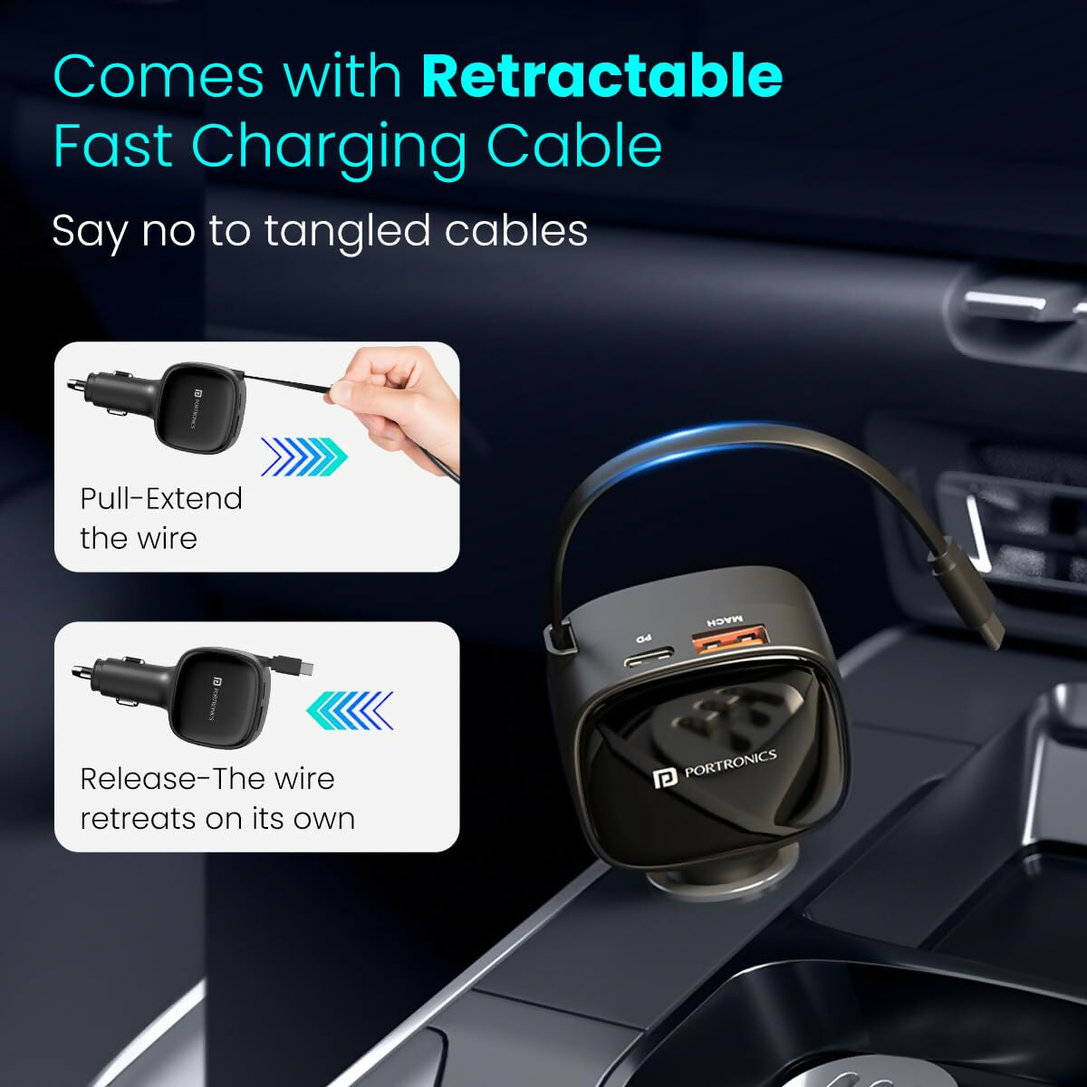 CAR POWER RETRACTO 84W