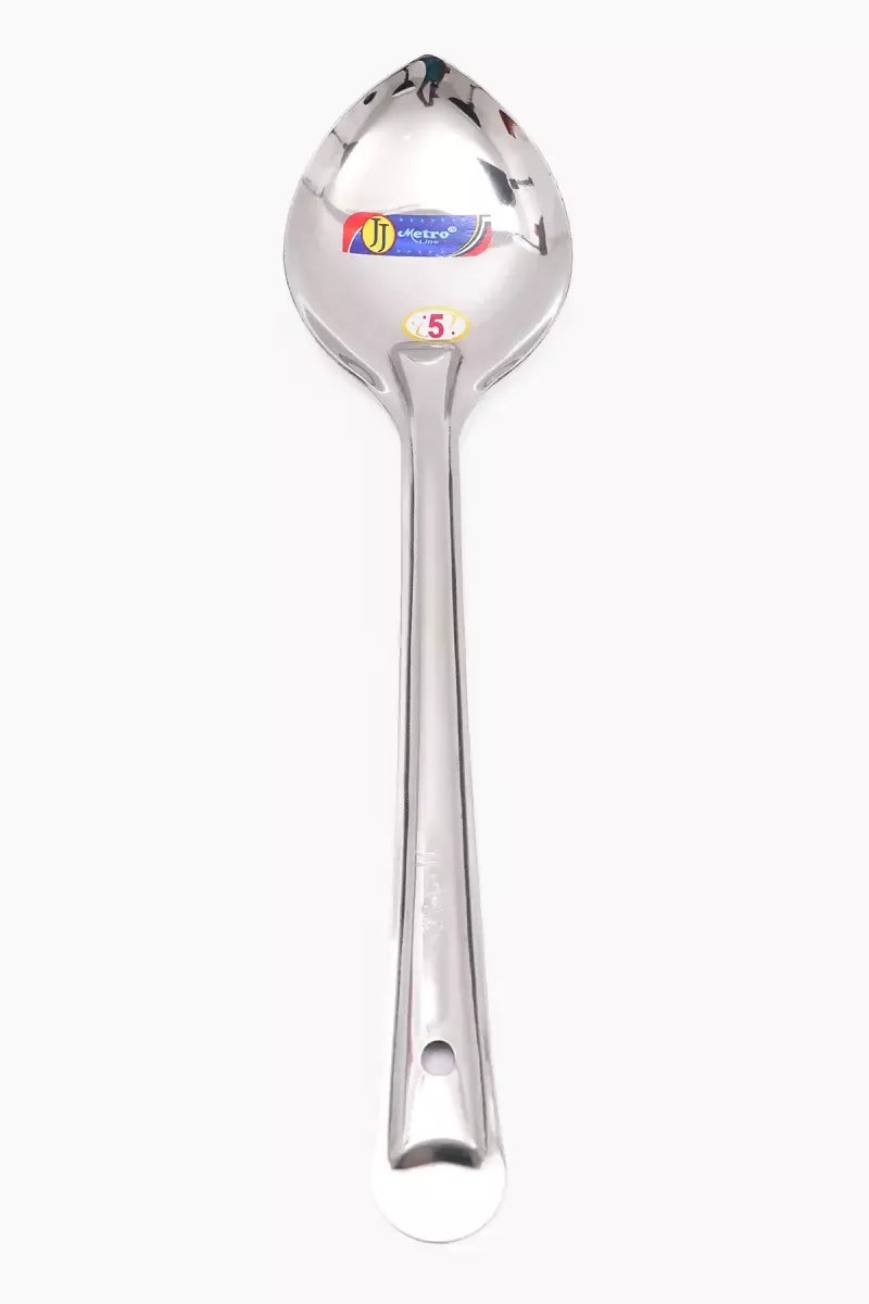 Stainless Steel Deep & Serving Ladle Set - 2 Pcs (Combo Pack)