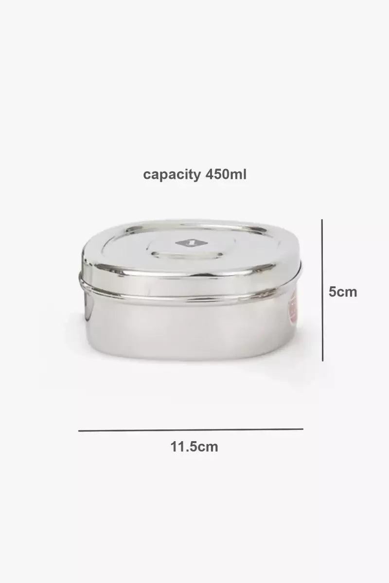 Zion Stainless Steel Sandwich Lunch Box - 450 ML