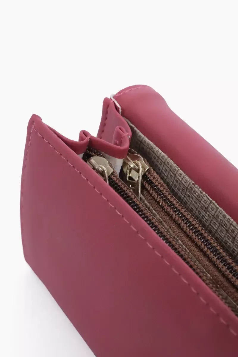 Women's Solid Hand Clutch Wallet Purse - Pink