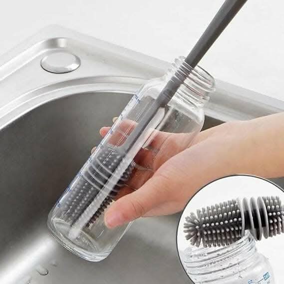 Water Bottle Cleaner Brush Long Handle for Plastic & Glass (Pack of 2)