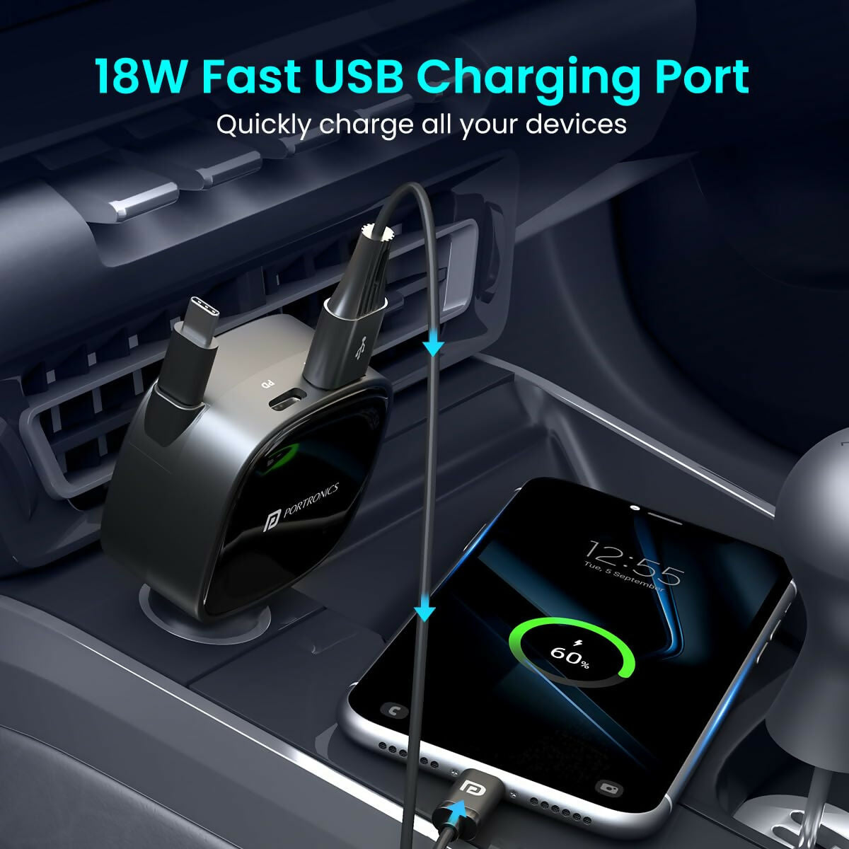 CAR POWER RETRACTO 84W