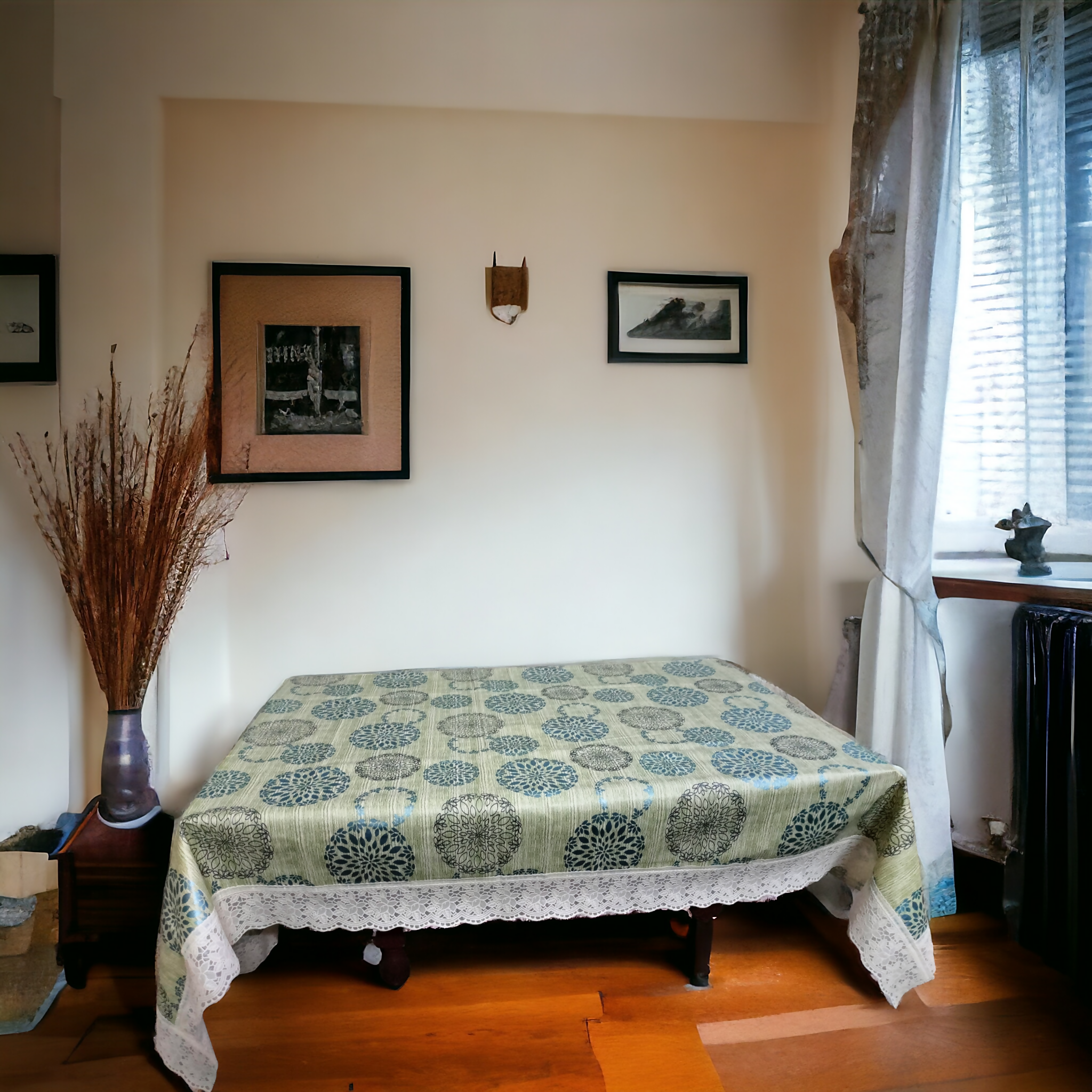 Mopak Decor Table Cloth – Elegant 3D Print (Green)