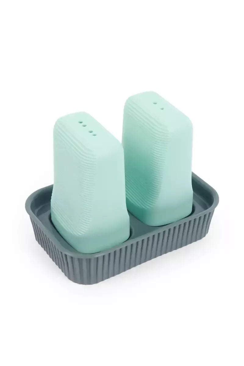 Plastic Salt & Pepper Sprinkler Set with Stand - 80ml (each)