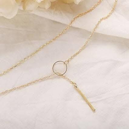 Pinapes Fancy Vertical Stick Locket Necklace for Women and Girls