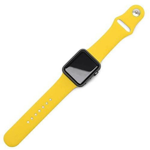 Yellow Plain Silicone Strap For Watch Series 8 (42mm/44mm/45mm/46mm/49mm)