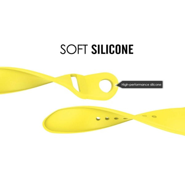 Yellow Plain Silicone Strap For Watch Series SE 2020 (42mm/44mm/45mm/46mm/49mm)