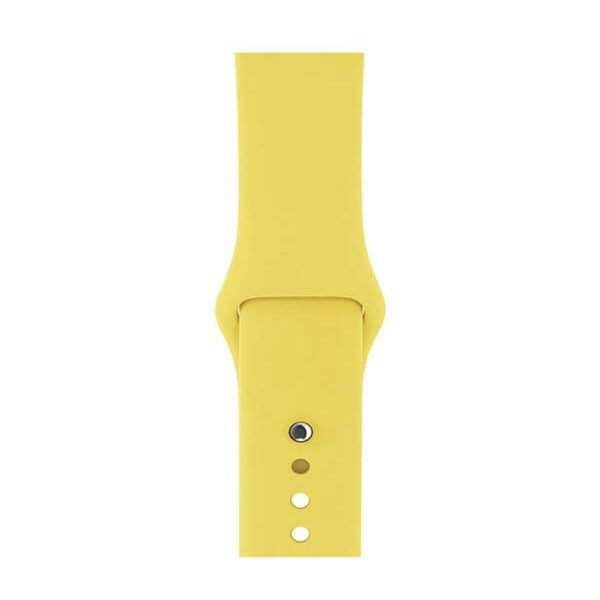 Yellow Plain Silicone Strap For Watch Series 8 (42mm/44mm/45mm/46mm/49mm)