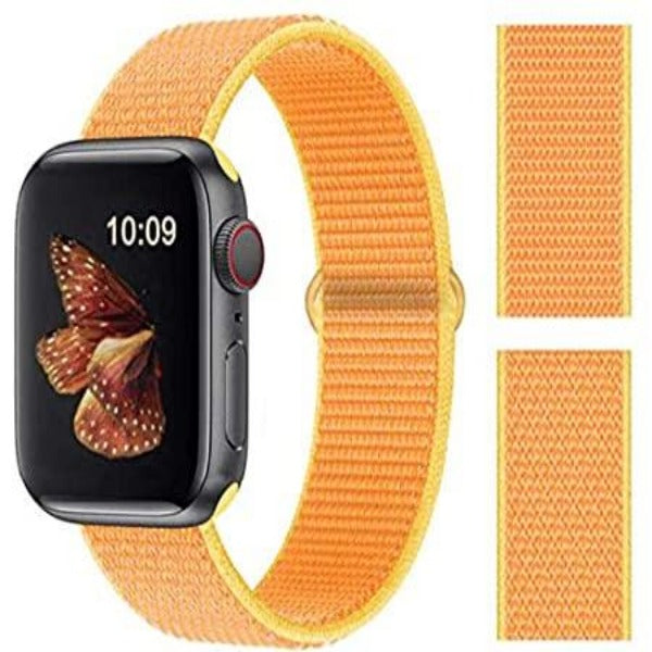 Yellow Border Nylon Strap For Apple Watch Series 7 (38mm/40mm/41mm)