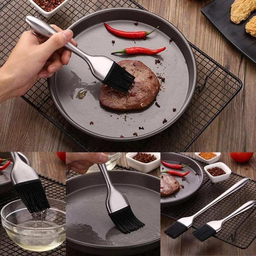 P-Plus International Silicone Basting Brush Set (9-Inch)