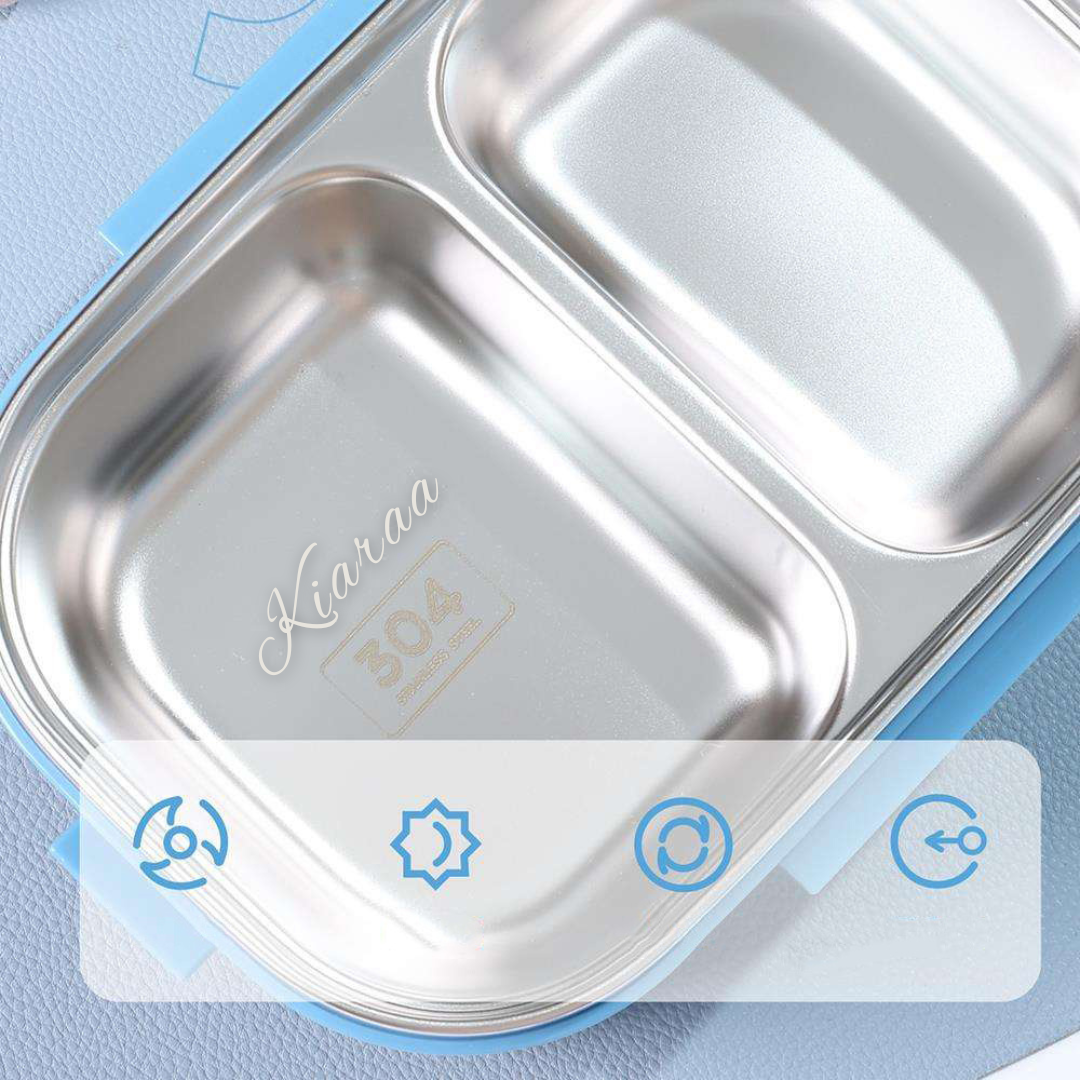 Cute Animal Steel Lunch Box – 850ml of Fun & Freshness!