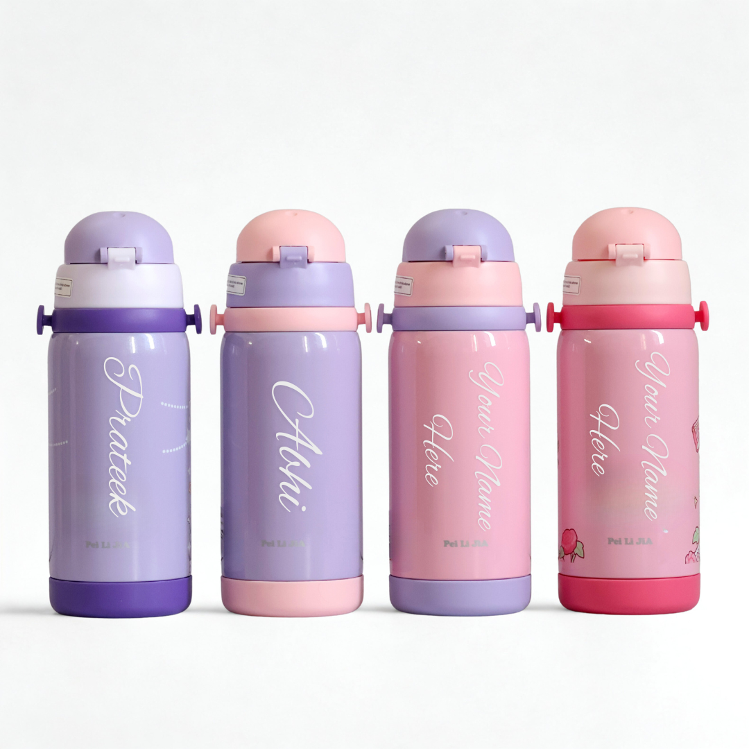 Cute Girls Vacuum Bottle | Sipper Double Lid 450ml