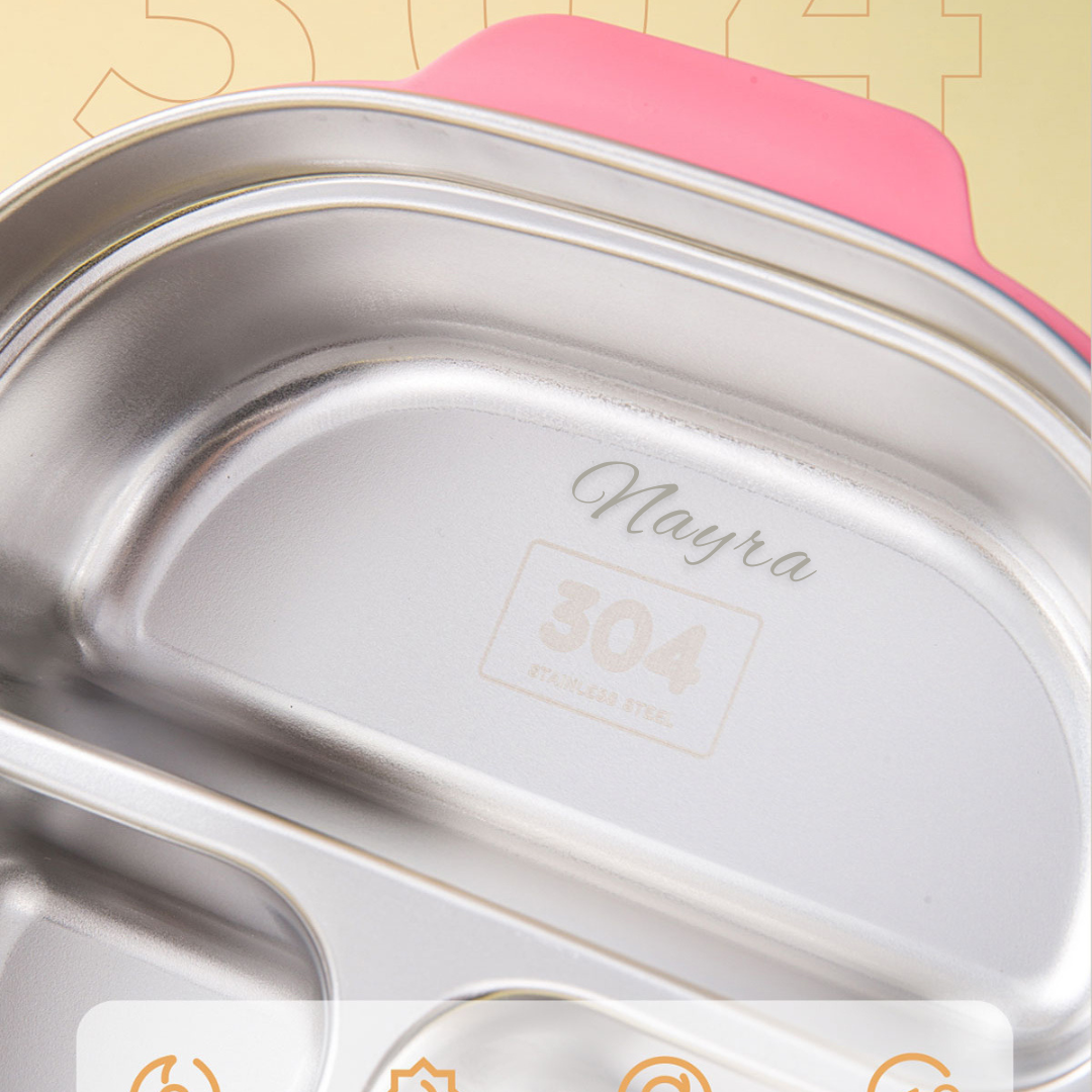 Cute Animal Lunch Box 🥗 | 700ml Stainless Steel Delight!