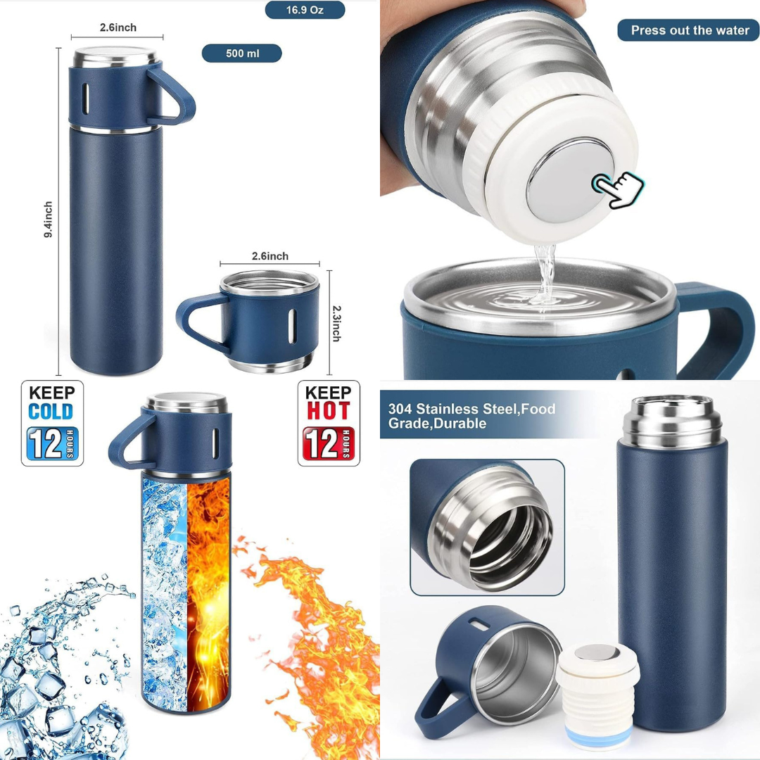 Stainless Steel Vacuum Flask Gift Set
