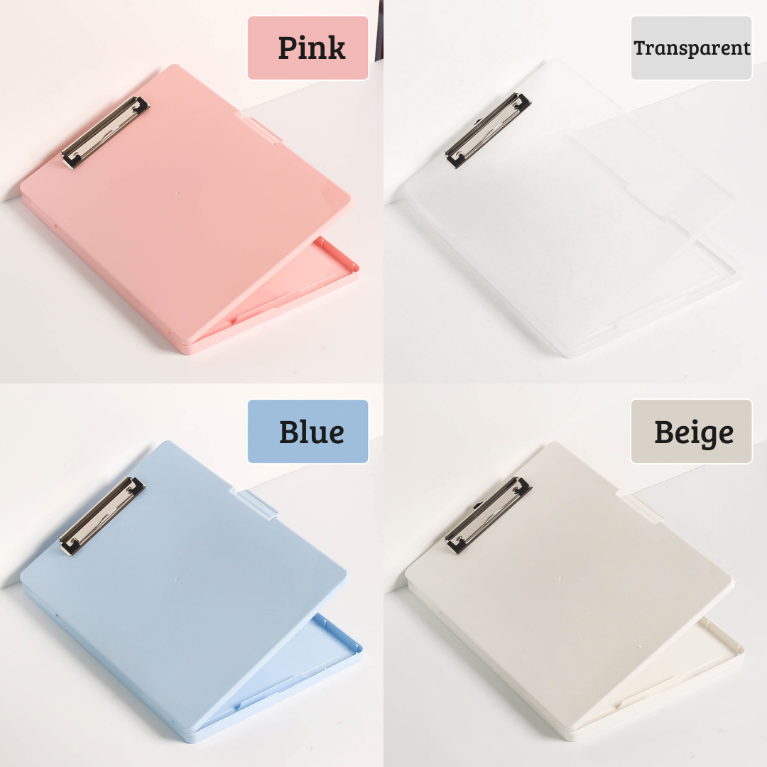 A4 Writing Clipboard Exam Pad with Storage Compartment