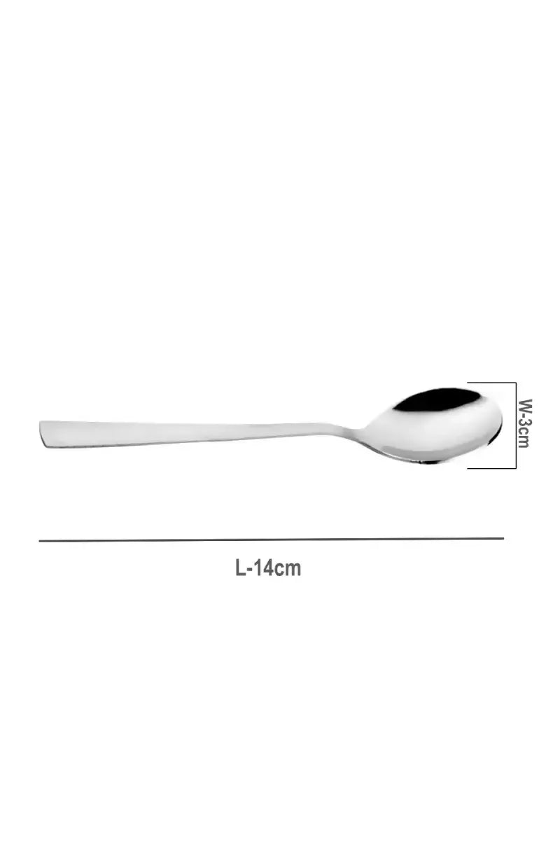 Prabha Stainless Steel Regency Tea Spoon Set - 14cm