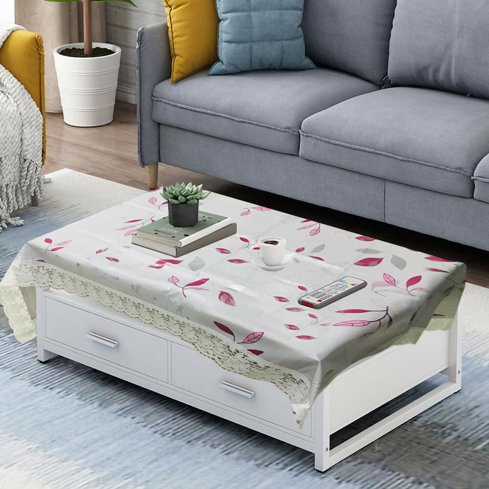 Mopak Decor Table Cover 3D Medium Size 2 to 4 Seater (40*60,Red) Classic Table Cover Printed Table Cover with Lace Centre Table Cover Rectangular Table Cover Dining table cover