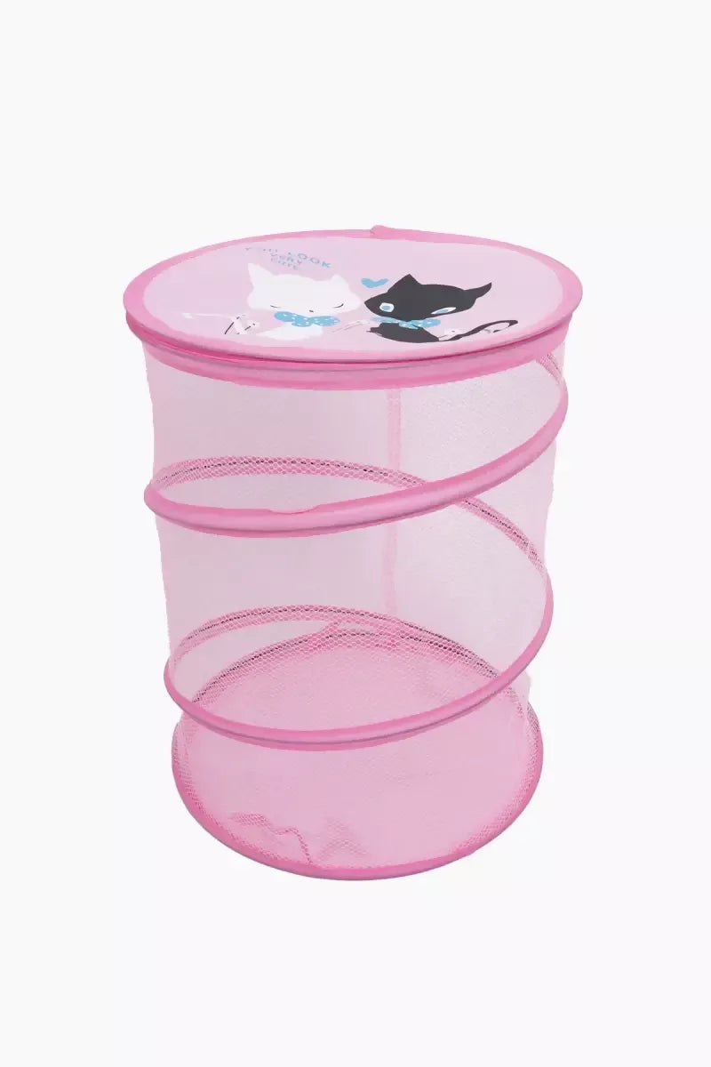 Nylon Zip lock Laundry Bag - Printed (Pink)