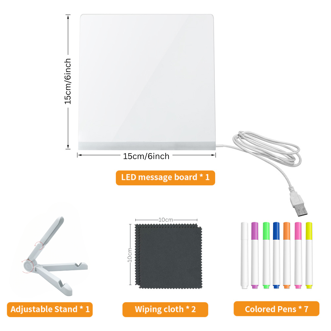 Light Up Your Ideas: 3D LED Acrylic Writing Board