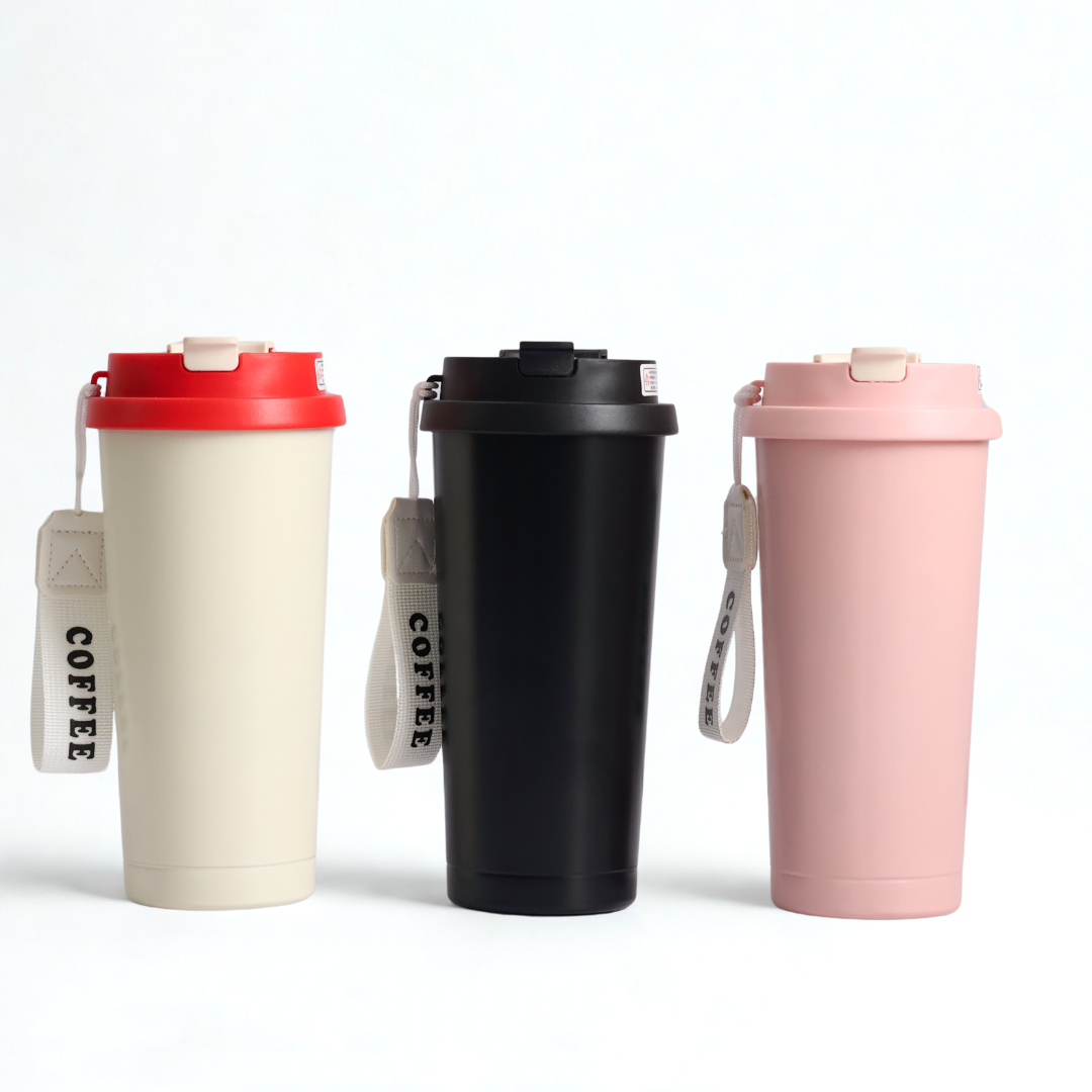 Stainless Steel Vintage Flower Style Coffee Thermos Cup 500ml