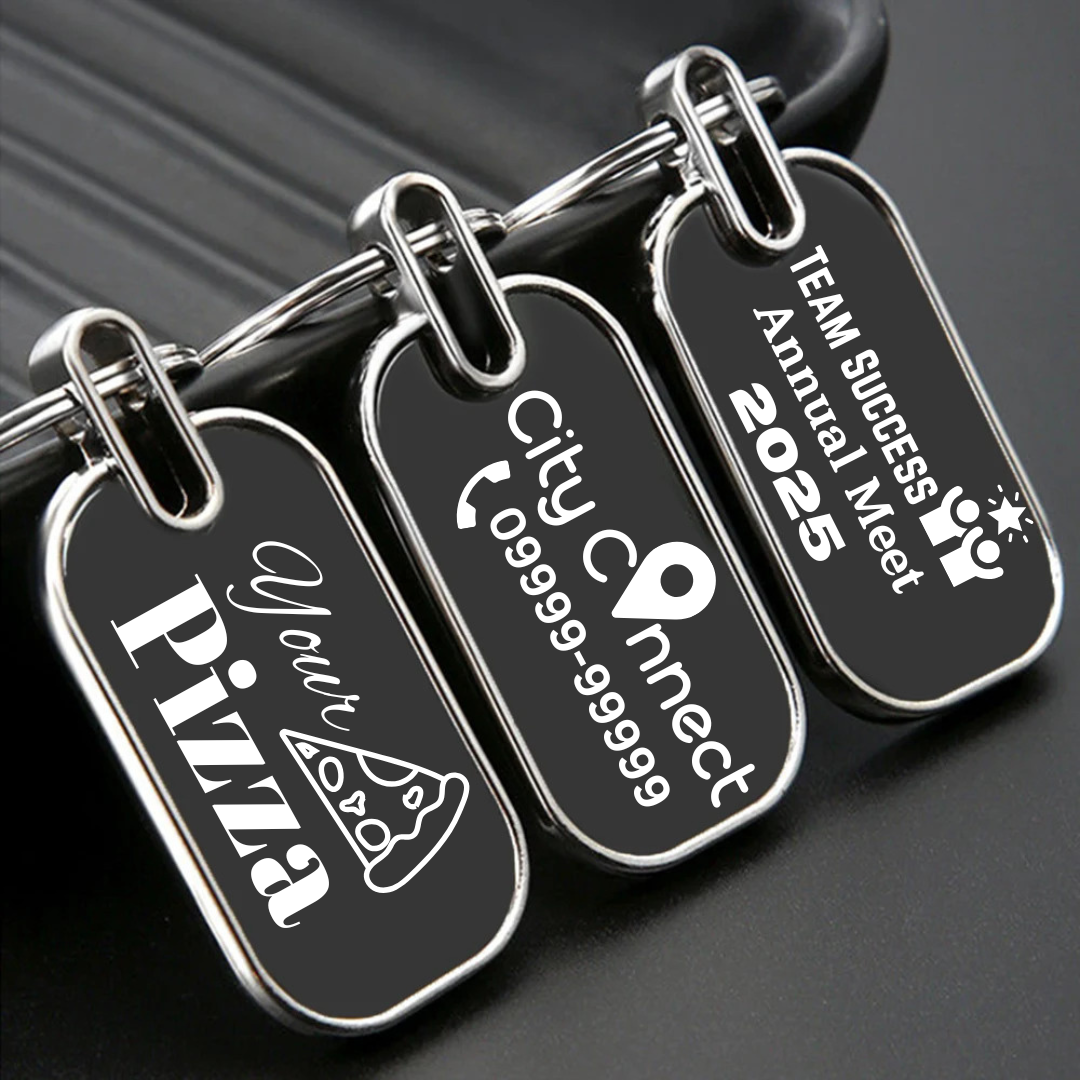 Personalized Metal Keychains - Round