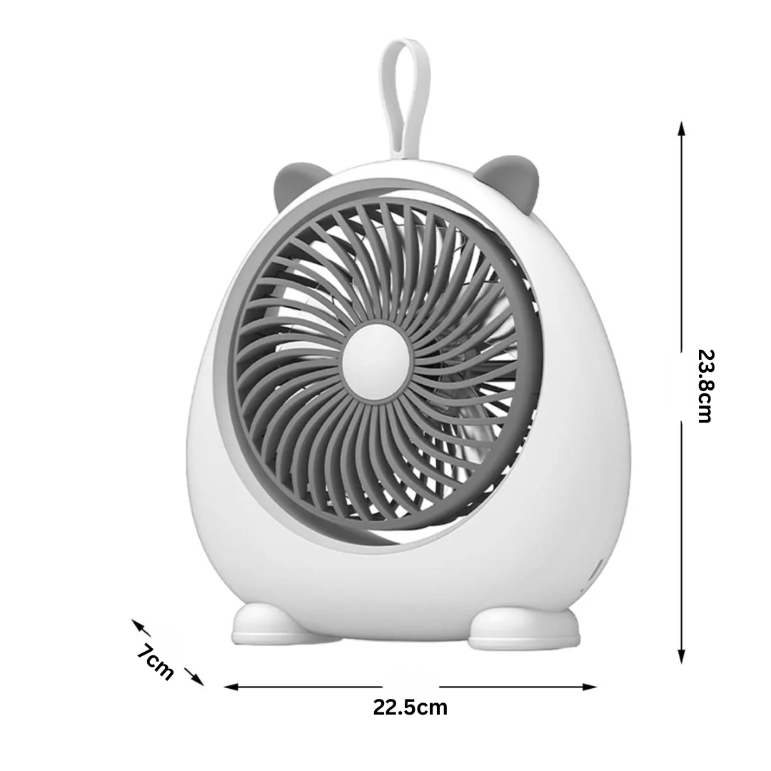 Travel-Ready 3-Speed Portable Desk Fan