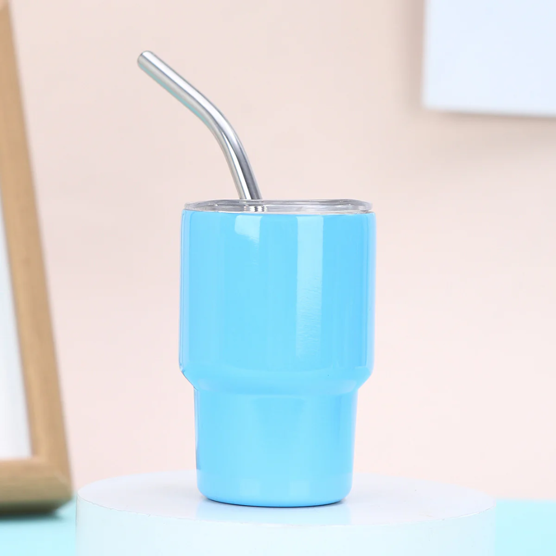 Mini Stainless Steel Sipper with Straw 50-80ml