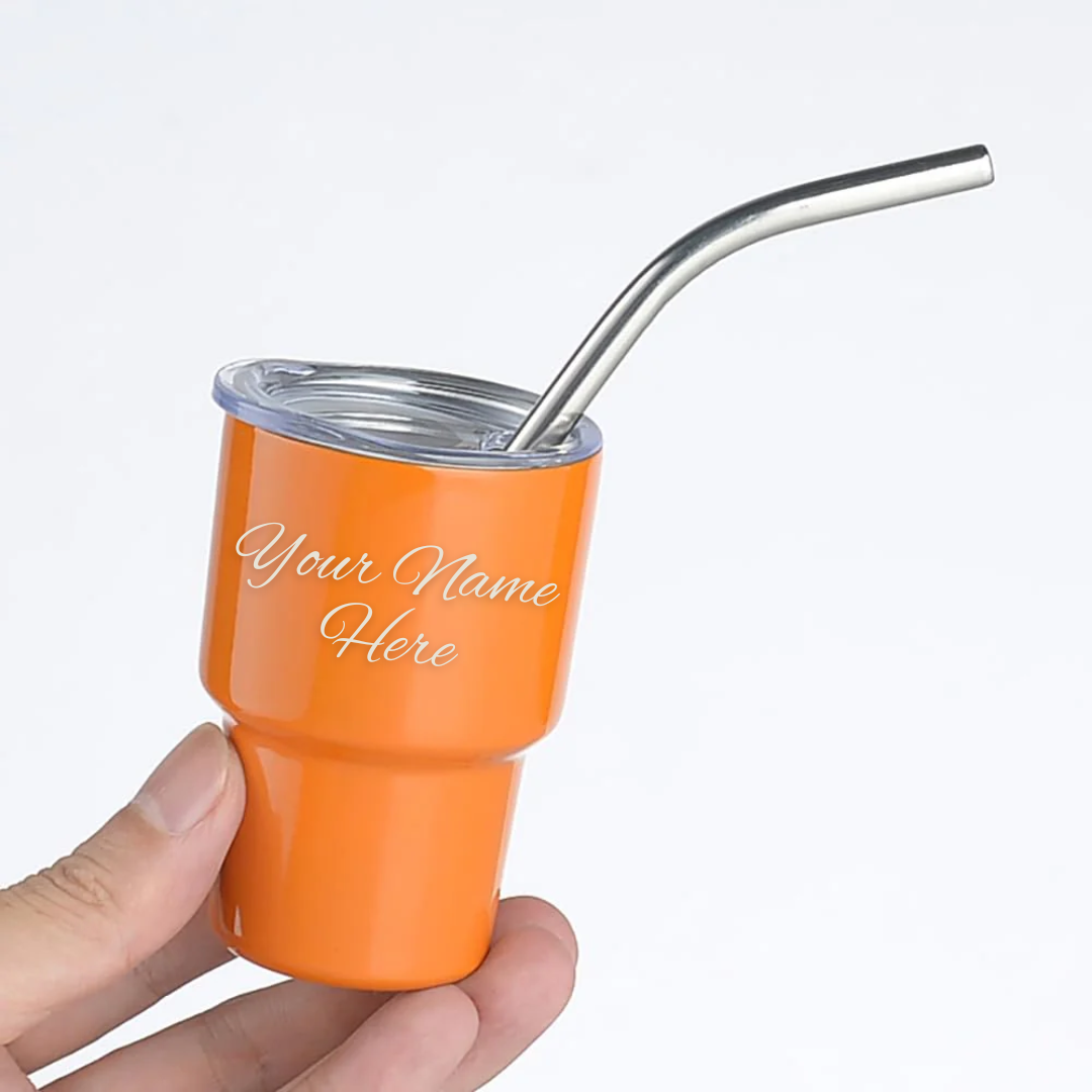 Mini Stainless Steel Sipper with Straw 50-80ml