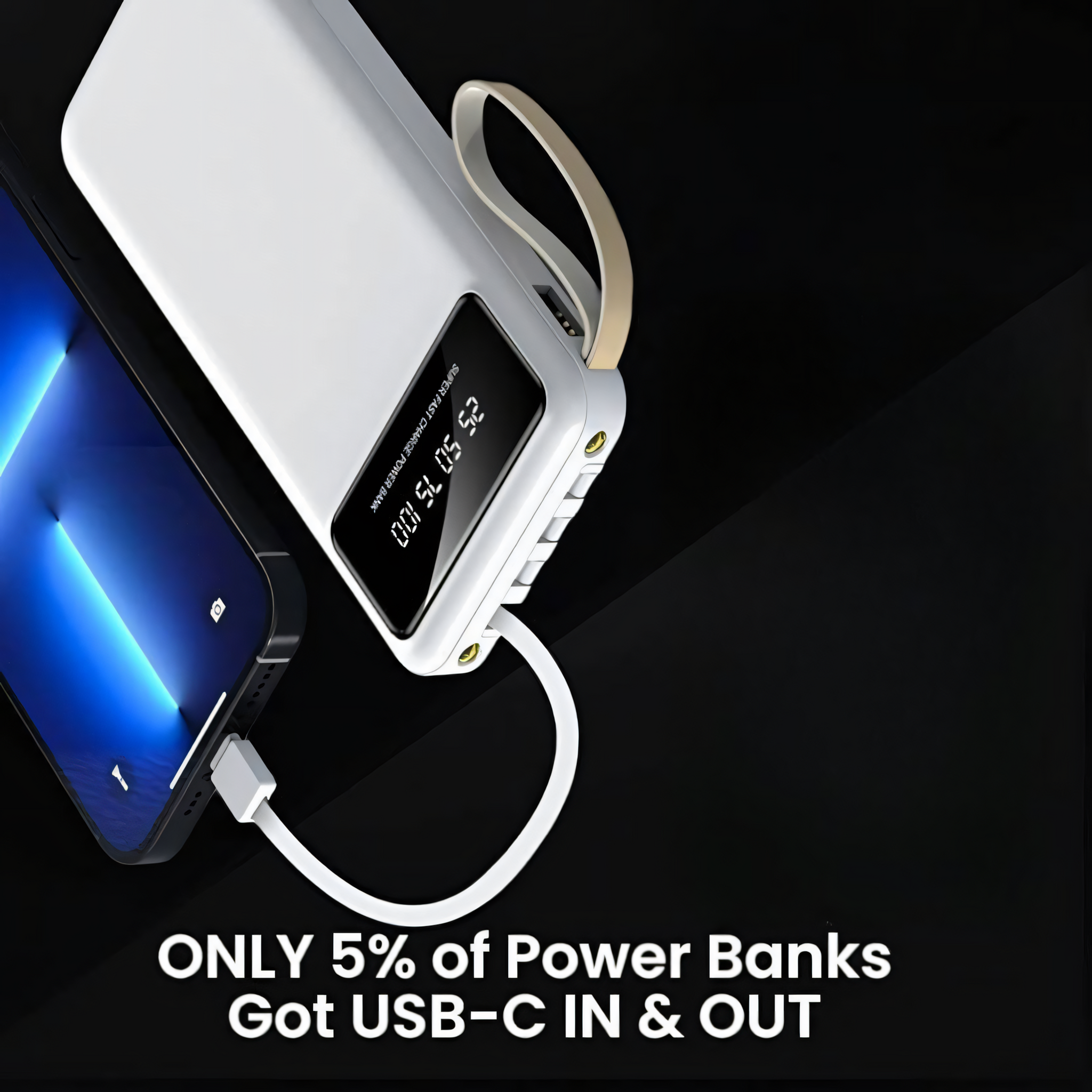 ⚡ 10,000mAh Power Bank – Charge Anywhere, Anytime! 🔋