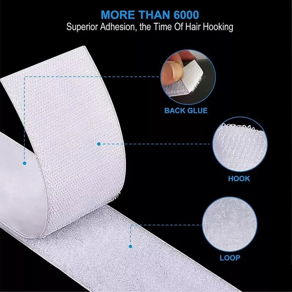 Velcro Hook and Loop Tape – Strong Self-Adhesive Fastener for Home, Office, Crafts & Cable Management (White, 5 Meters)