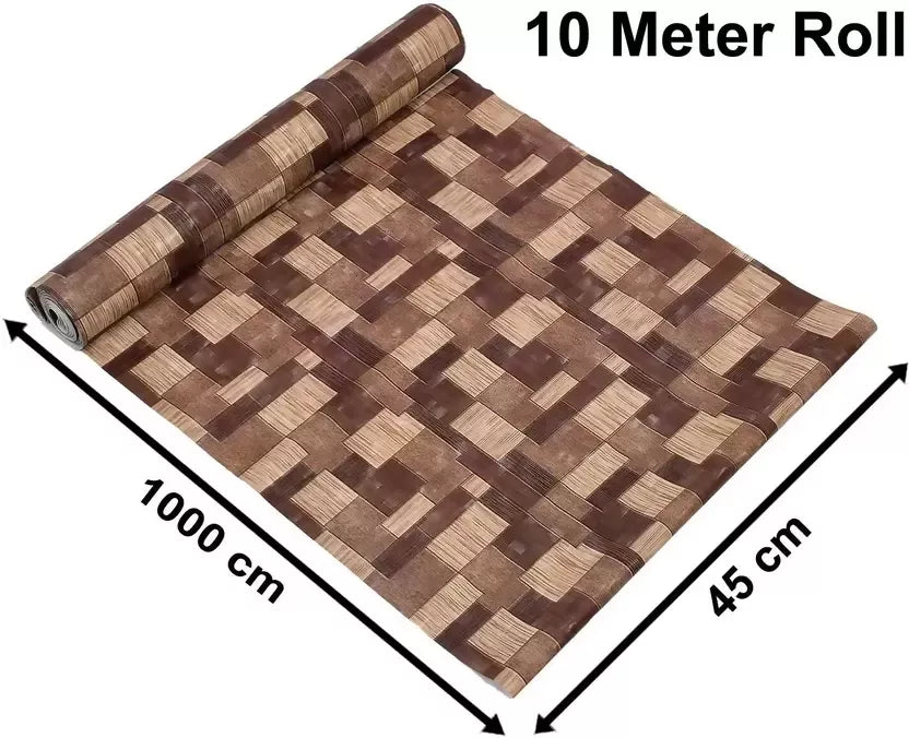 Mopak Decor Shelf Liner used for Wardrobe kitchen cabinet Drawer Slab Roll - (Brown)