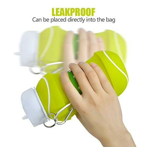 Football Design Silicone Water Bottle (Random Color) - 500ml