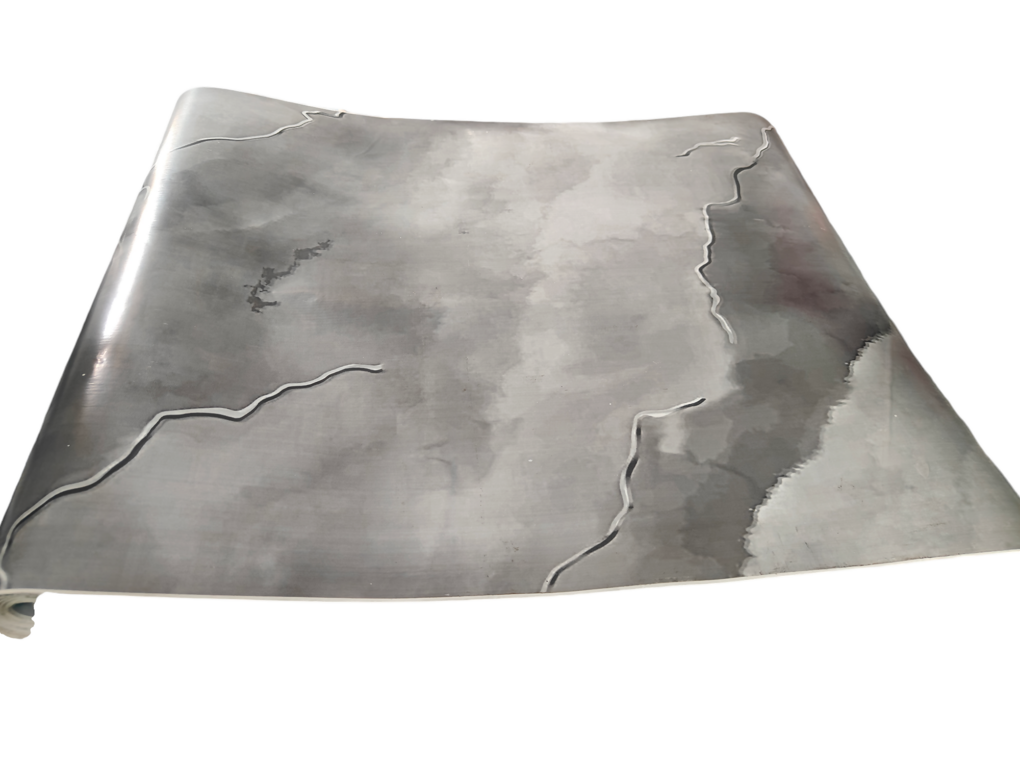 Mopak Decor Classics Grey Wallpaper- Pack of 1 (Size:100 cm x 45 cm)