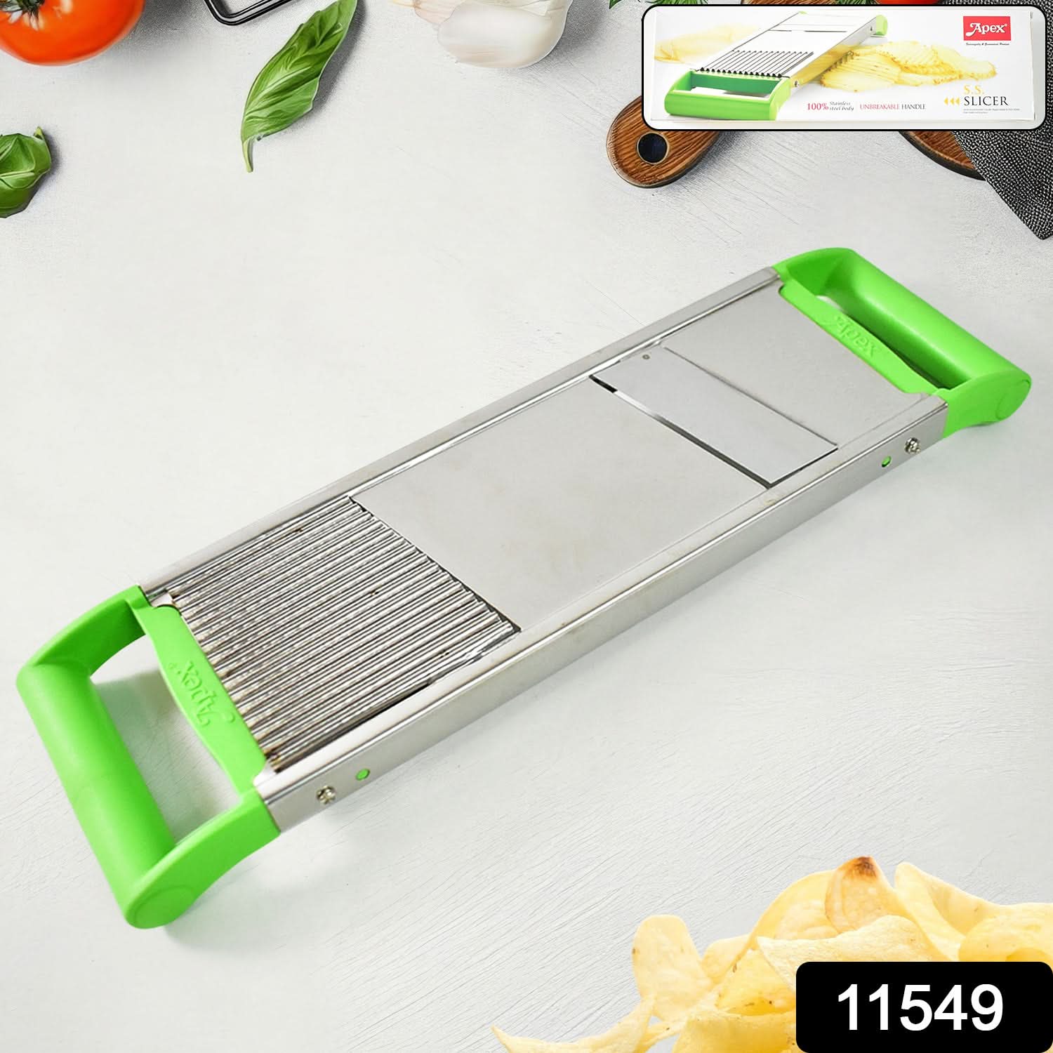 Apex Stainless Steel Vegetable Slicer (2-in-1)
