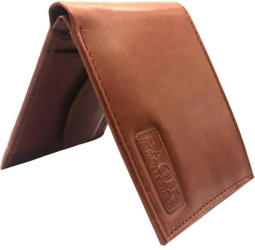 Men Tan Artificial Leather Wallet (5 Card Slots)