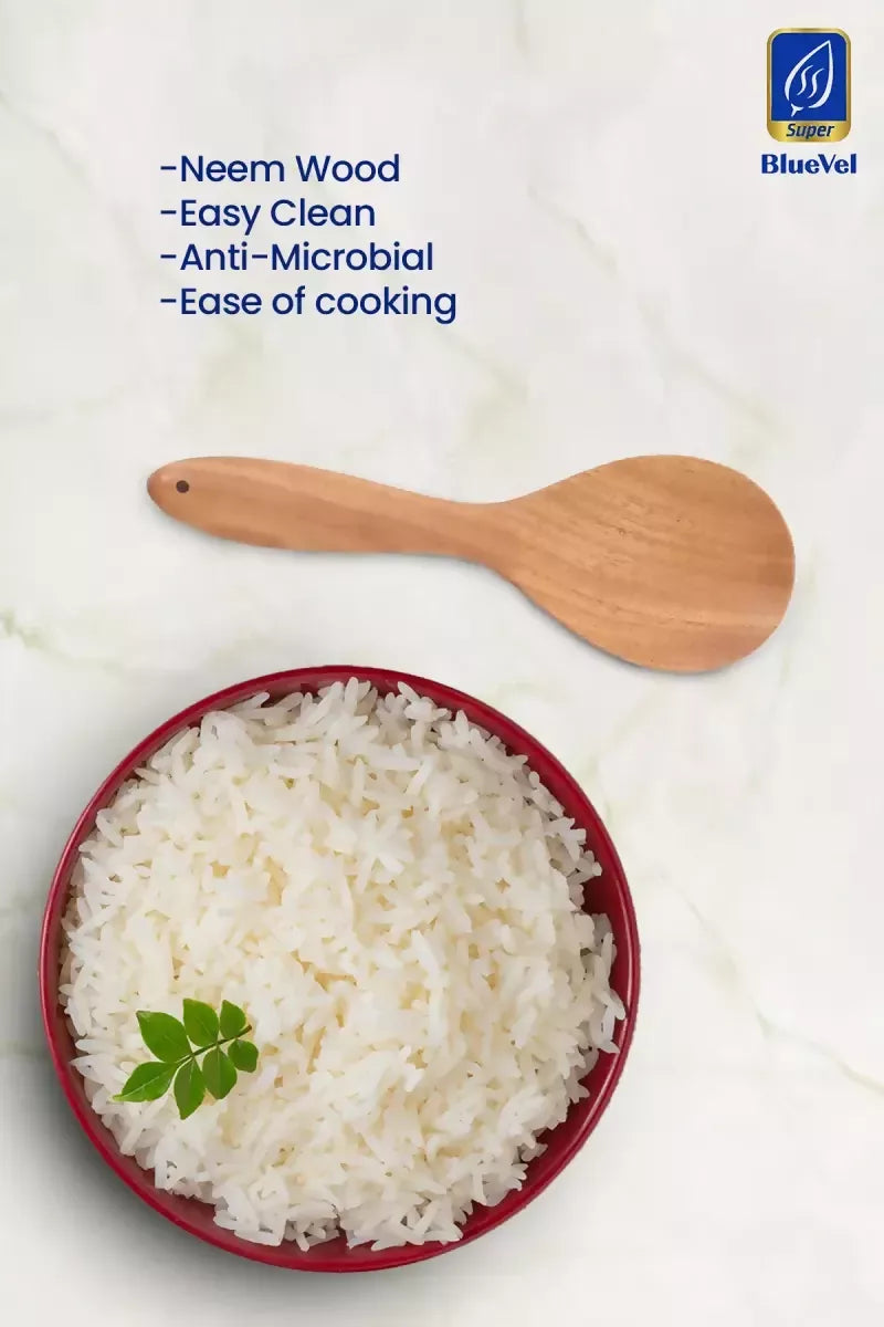 Bluevel Neem Wood Serving Ladle - 25 cm