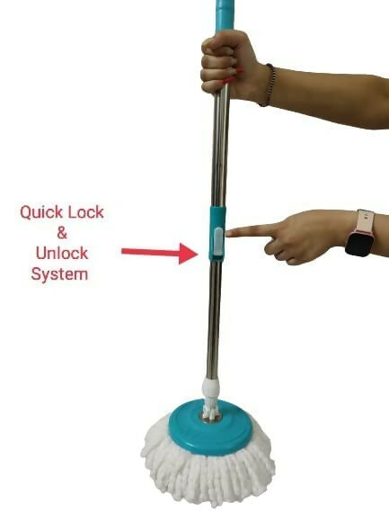 360° Rotating Mop Stick with Refill Set (Random Colors)