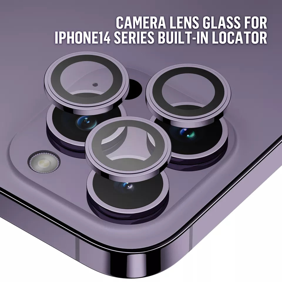 Purple Metallic camera ring lens guard for Apple iphone 15 pro Max