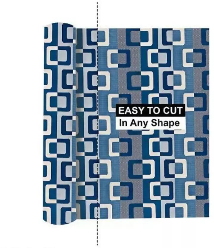 Mopak Decor Shelf Liner used for Wardrobe kitchen cabinet Drawer Slab Roll - (Blue)