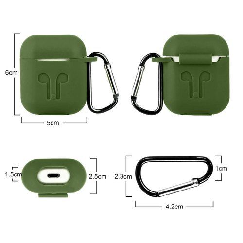 Green Silicone Case For Apple Airpods 1/2