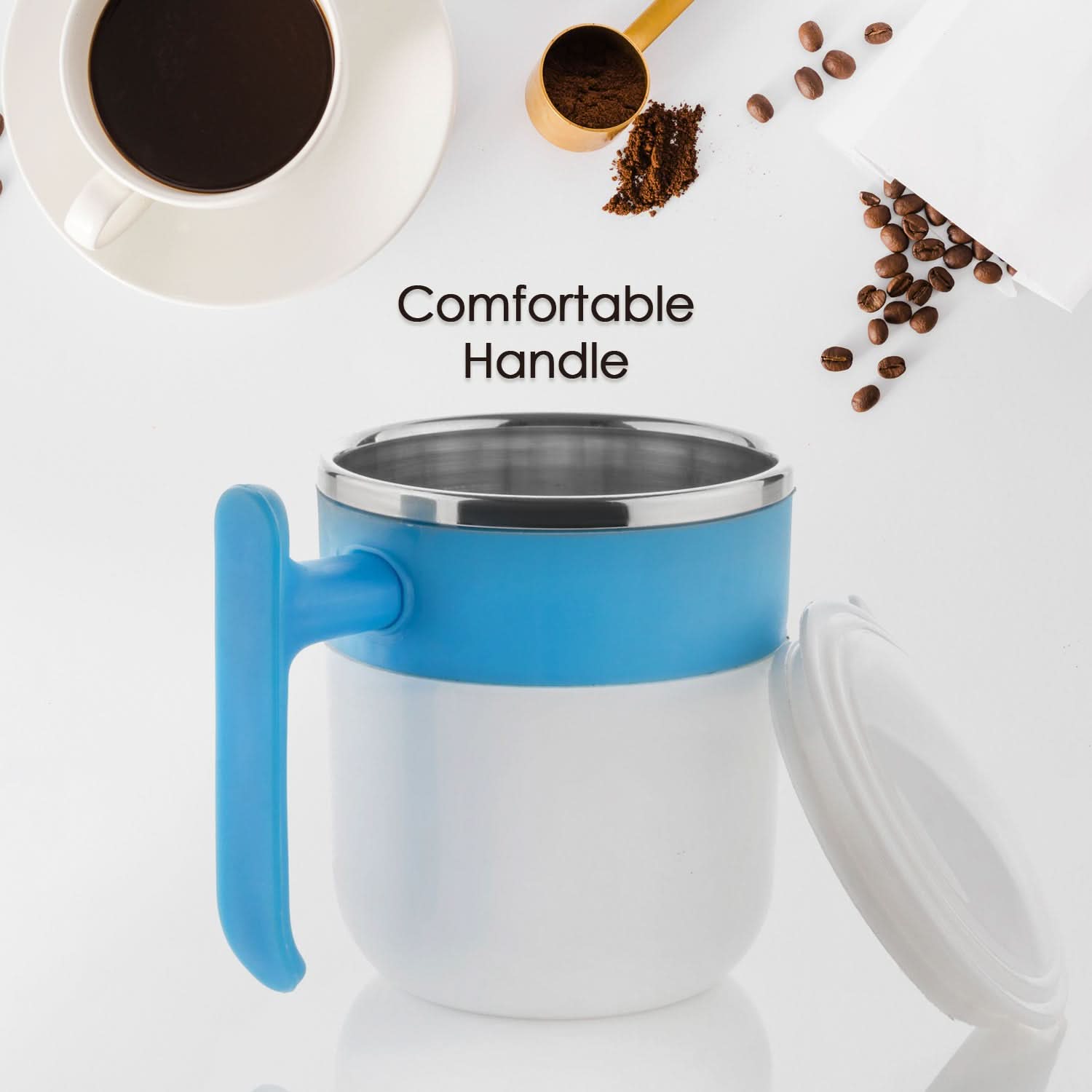Stainless Steel  Mug with Lid Cover (1 Pc )