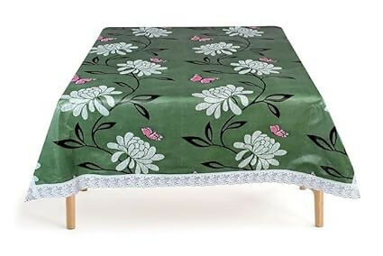 Mopak Decor 3D Printed Table Cover with Lace – Medium (40x60) for 4-Seater & Large (60x90) for 6-Seater – Rectangular Dining and Centre Table Cloth