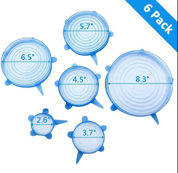 Reusable Silicone Stretch Lids (Set of 6 Multicolor)