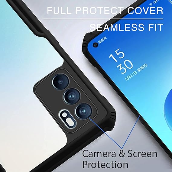 Hybrid Shockproof protective transparent Silicone Case for Oppo Reno 6 5G