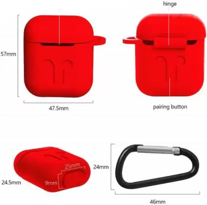 Red Silicone Case For Apple Airpods 1/2