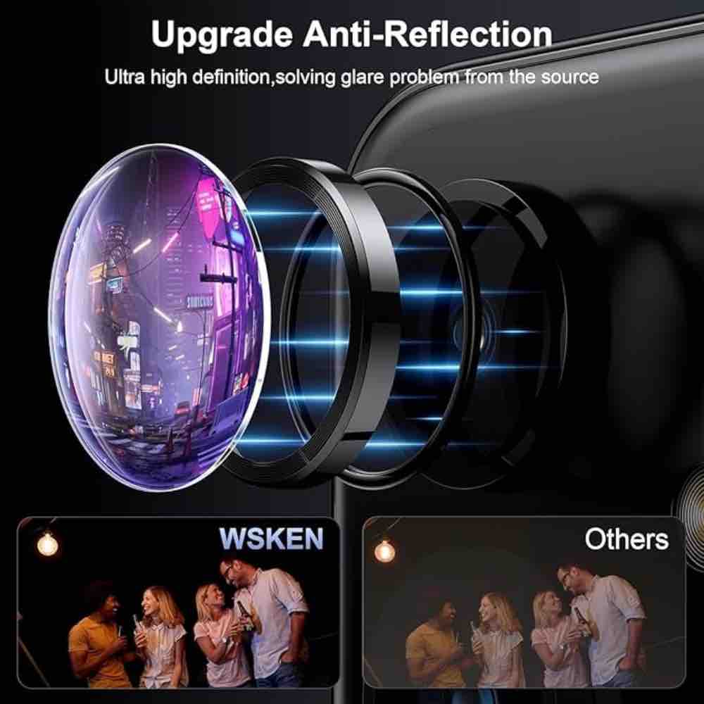 Black Metallic camera ring lens guard for Samsung A56